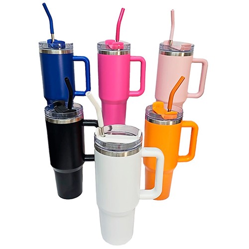 Copo 1,2L com Canudo Inox